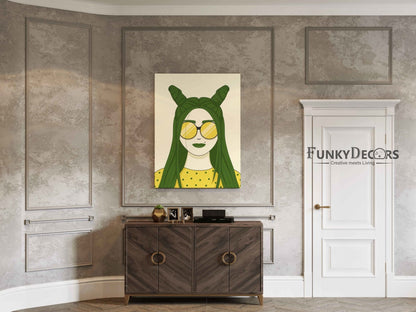 The Cat Eye Portrait Art Frame For Wall Decor- Funkydecors Posters Prints & Visual Artwork