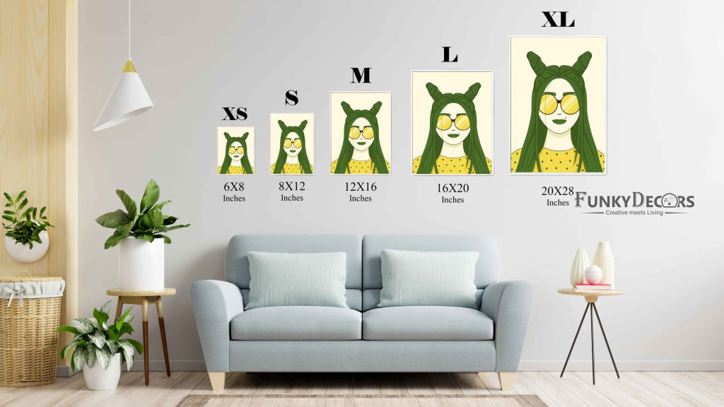 The Cat Eye Portrait Art Frame For Wall Decor- Funkydecors Posters Prints & Visual Artwork