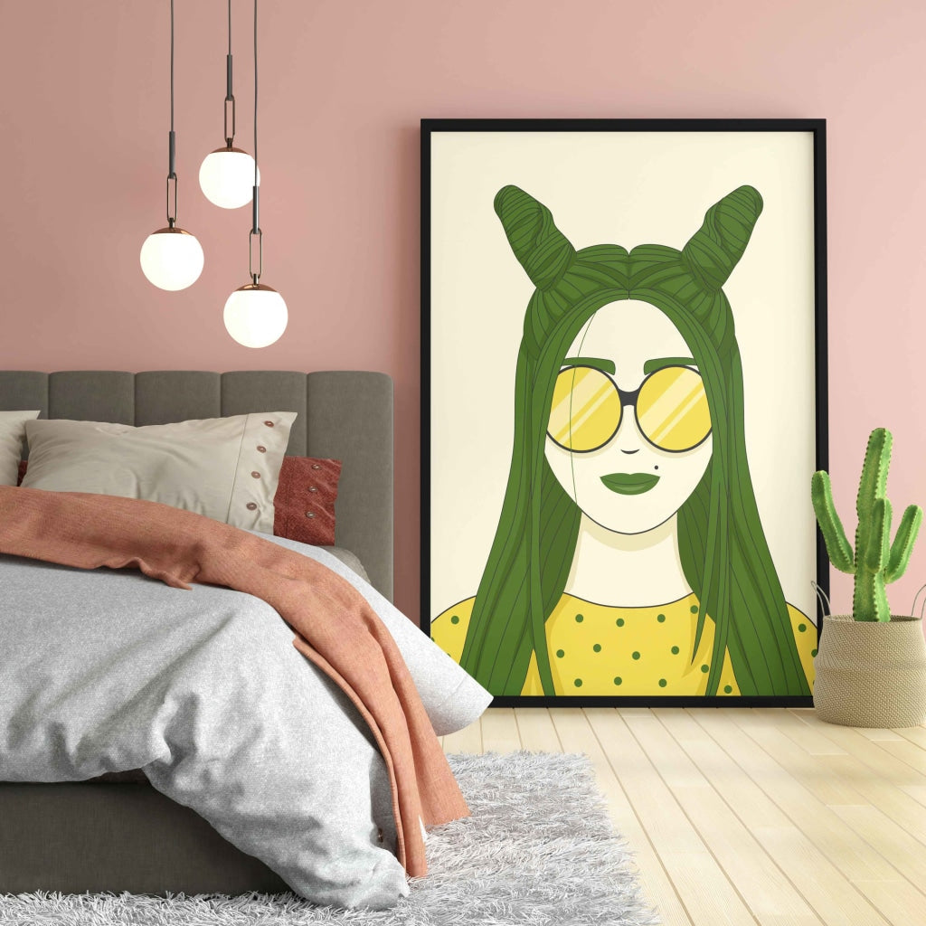The Cat Eye Portrait Art Frame For Wall Decor- Funkydecors Xs / Black Posters Prints & Visual