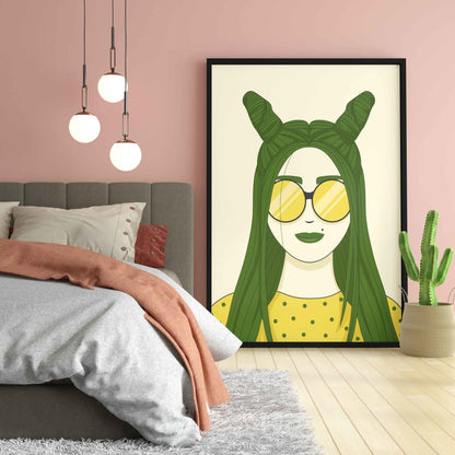 The Cat Eye Portrait Art Frame For Wall Decor- Funkydecors Xs / Black Posters Prints & Visual