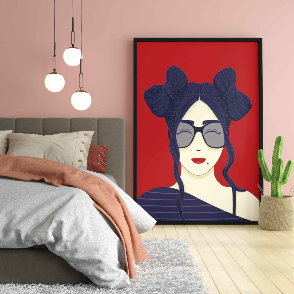 The Cat Eye Portrait Art Frame For Wall Decor- Funkydecors Xs / Black Posters Prints & Visual