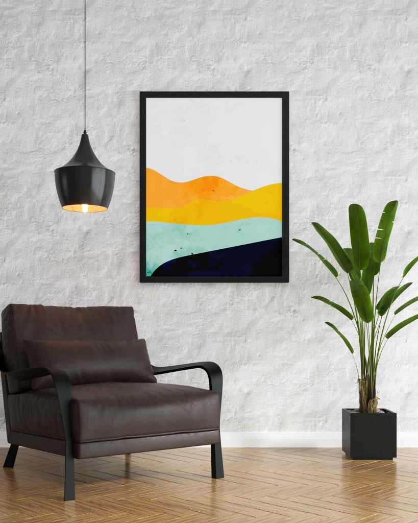 The Colour Blocks - Minimal Art Frame For Wall Decor- Funkydecors Xs / Black Posters Prints &amp; Visual