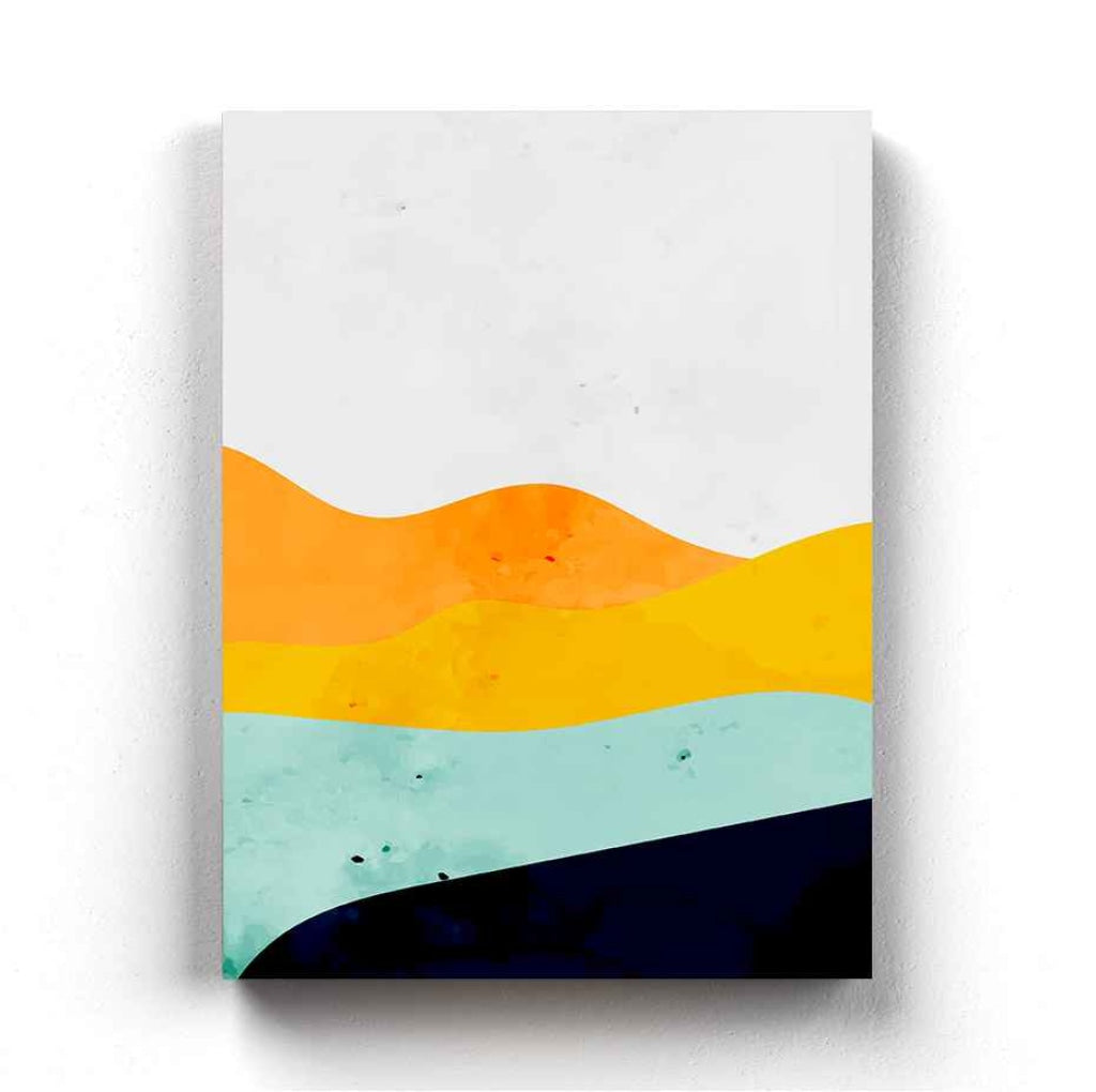 The Colour Blocks - Minimal Art Frame For Wall Decor- Funkydecors Xs / Canvas Posters Prints &