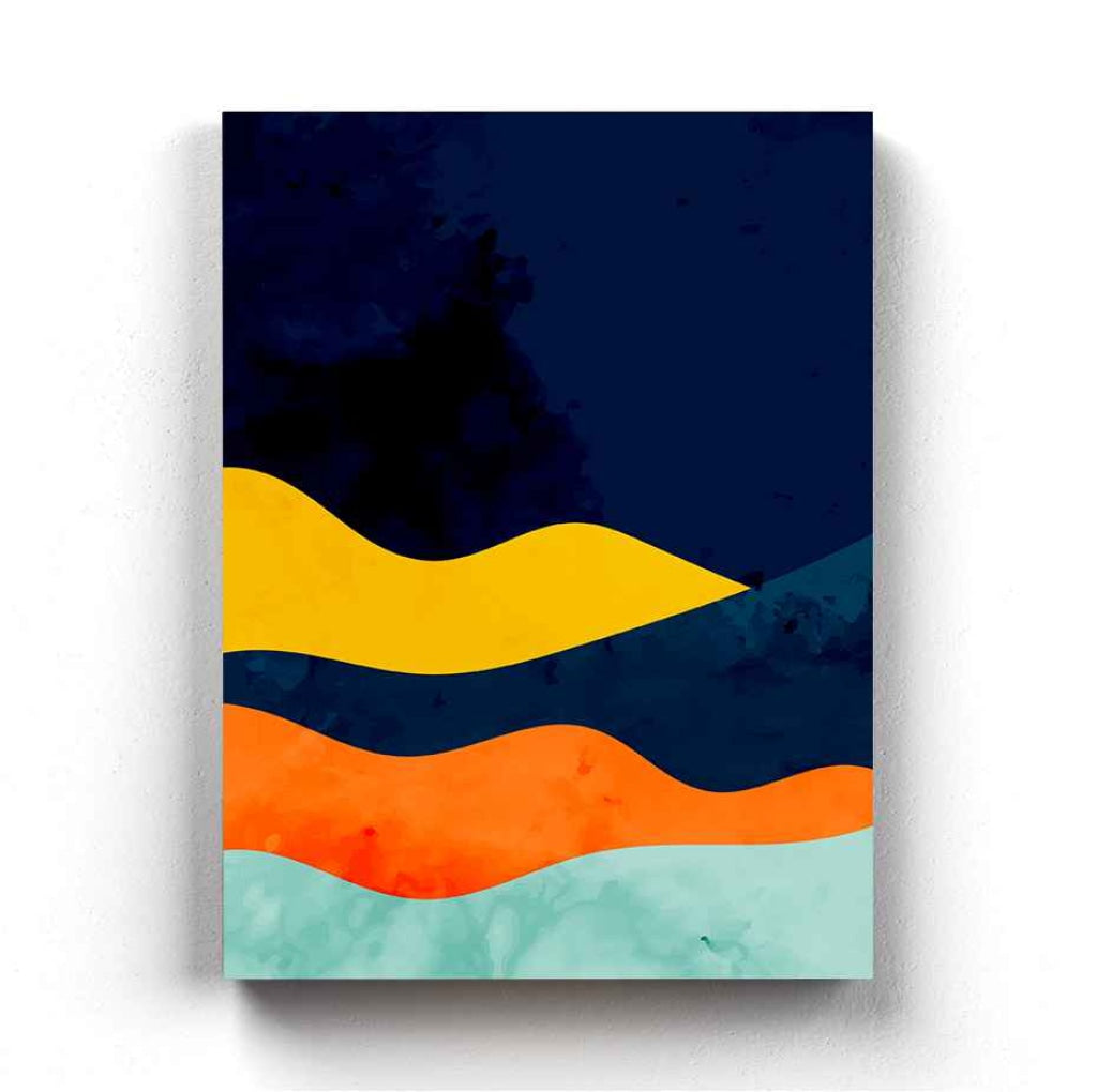 The Colour Blocks - Minimal Art Frame For Wall Decor- Funkydecors Xs / Canvas Posters Prints &amp;