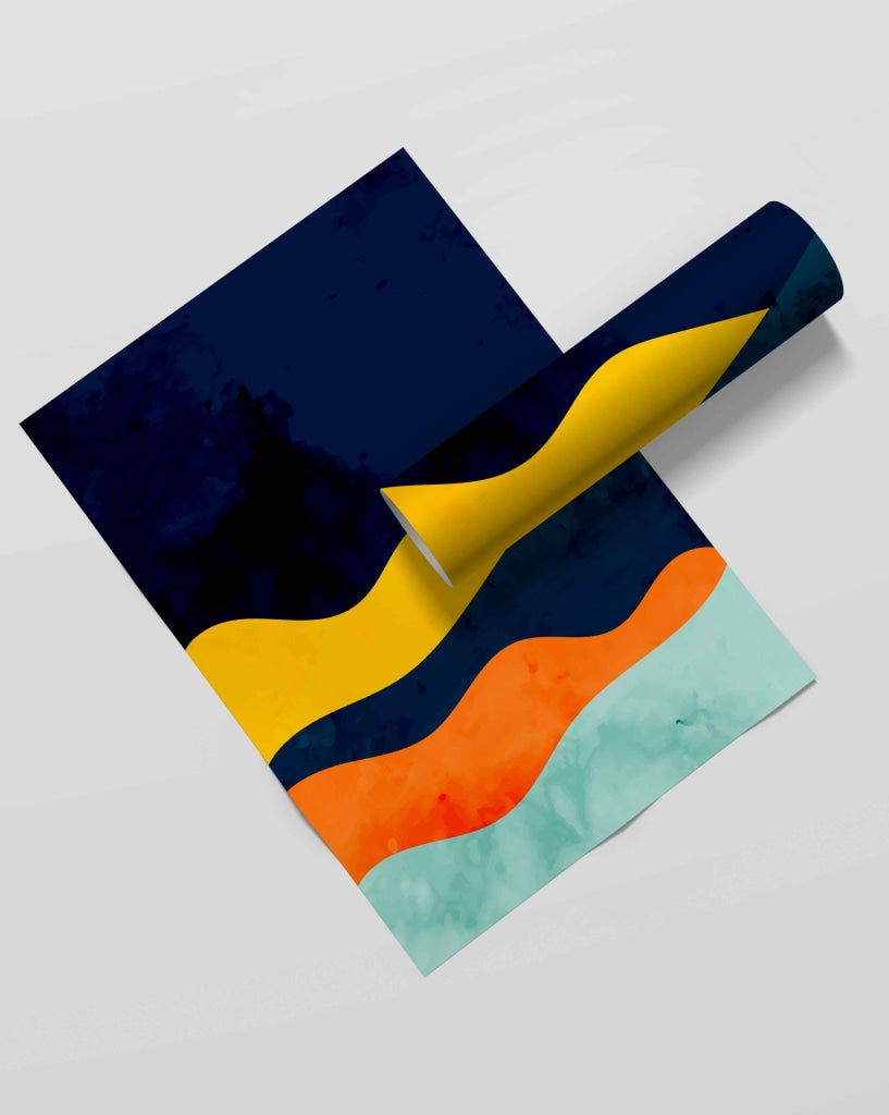 The Colour Blocks - Minimal Art Frame For Wall Decor- Funkydecors Xs / Roll Posters Prints &amp; Visual