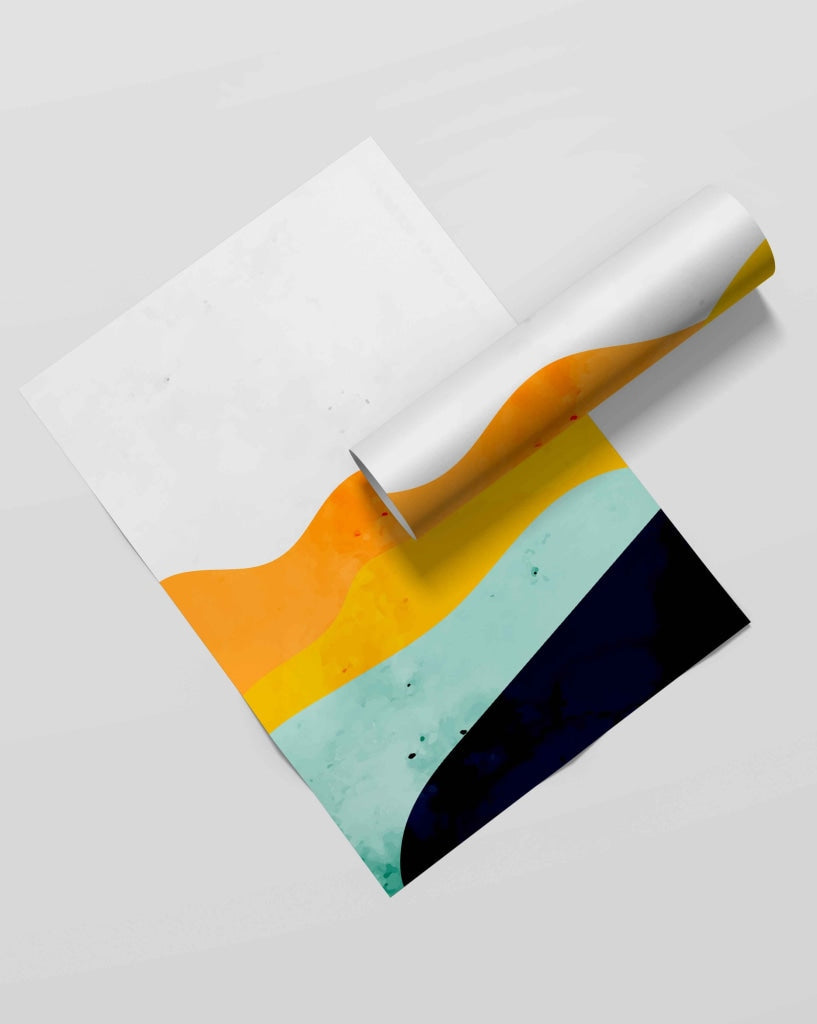 The Colour Blocks - Minimal Art Frame For Wall Decor- Funkydecors Xs / Roll Posters Prints &amp; Visual