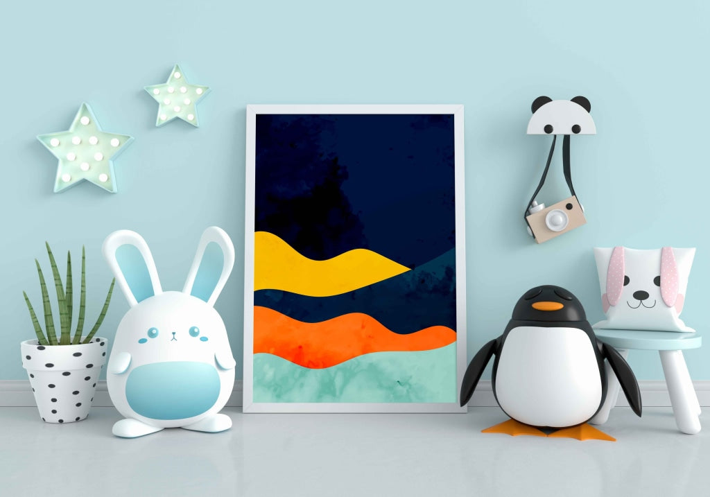 The Colour Blocks - Minimal Art Frame For Wall Decor- Funkydecors Xs / White Posters Prints &amp; Visual