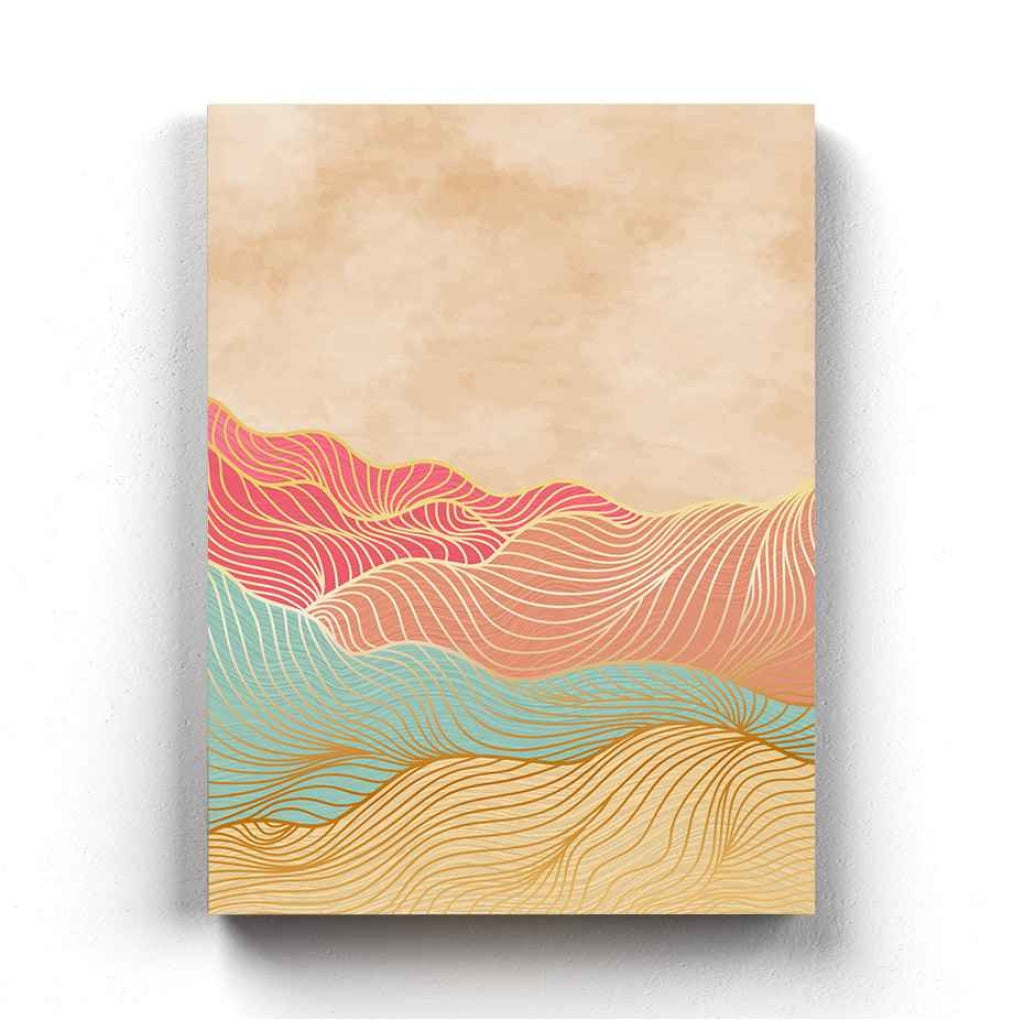 The Colour Wave - Minimal Art Frame For Wall Decor- Funkydecors Xs / Canvas Posters Prints &amp; Visual