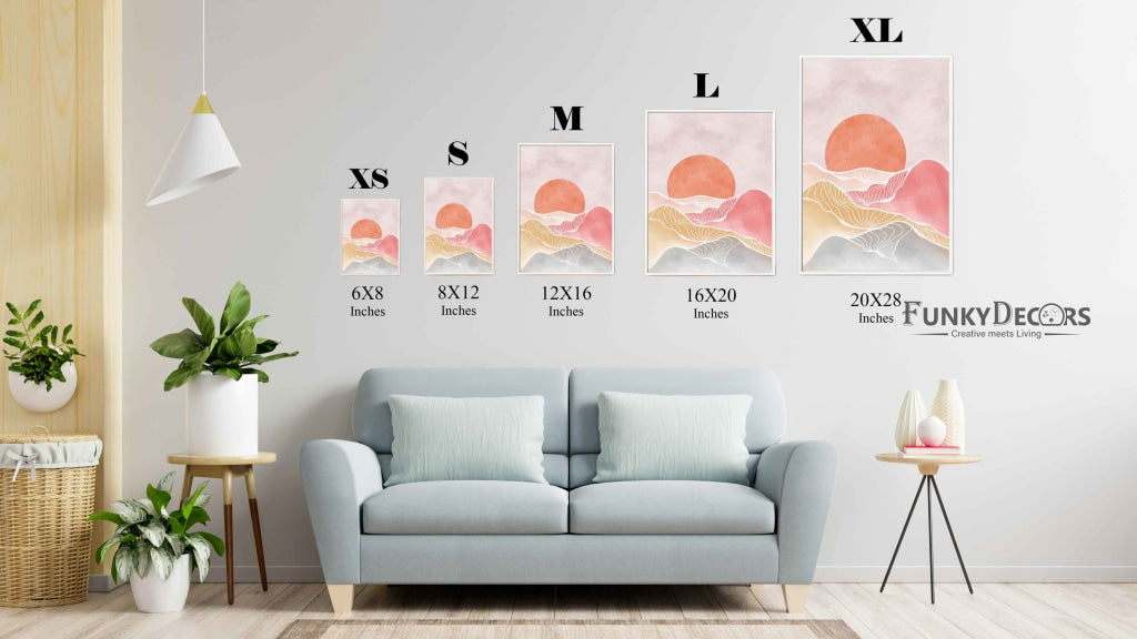 The Colourful Mountain - Minimal Art Frame For Wall Decor- Funkydecors Posters Prints &amp; Visual