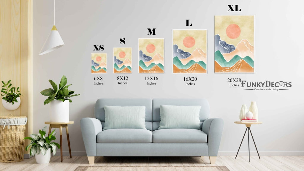 The Colourful Mountain - Minimal Art Frame For Wall Decor- Funkydecors Posters Prints & Visual