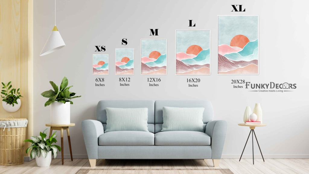 The Colourful Mountain - Minimal Art Frame For Wall Decor- Funkydecors Posters Prints &amp; Visual