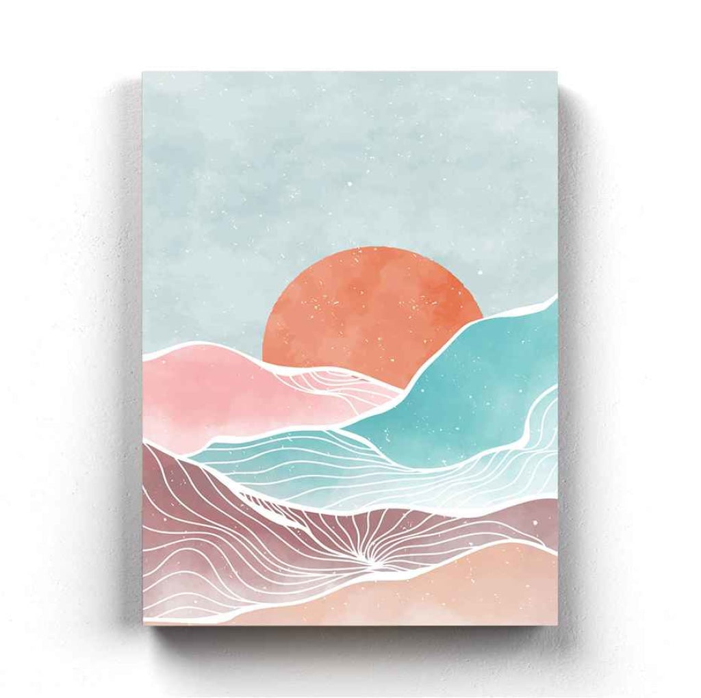 The Colourful Mountain - Minimal Art Frame For Wall Decor- Funkydecors Xs / Canvas Posters Prints &