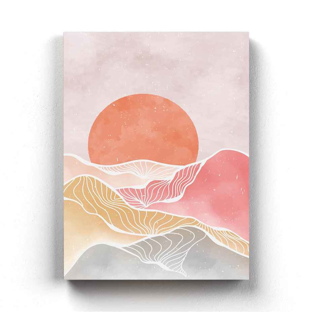 The Colourful Mountain - Minimal Art Frame For Wall Decor- Funkydecors Xs / Canvas Posters Prints &