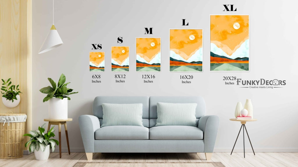 The Colourful Sky - Abstract Art Frame For Wall Decor- Funkydecors Posters Prints & Visual Artwork