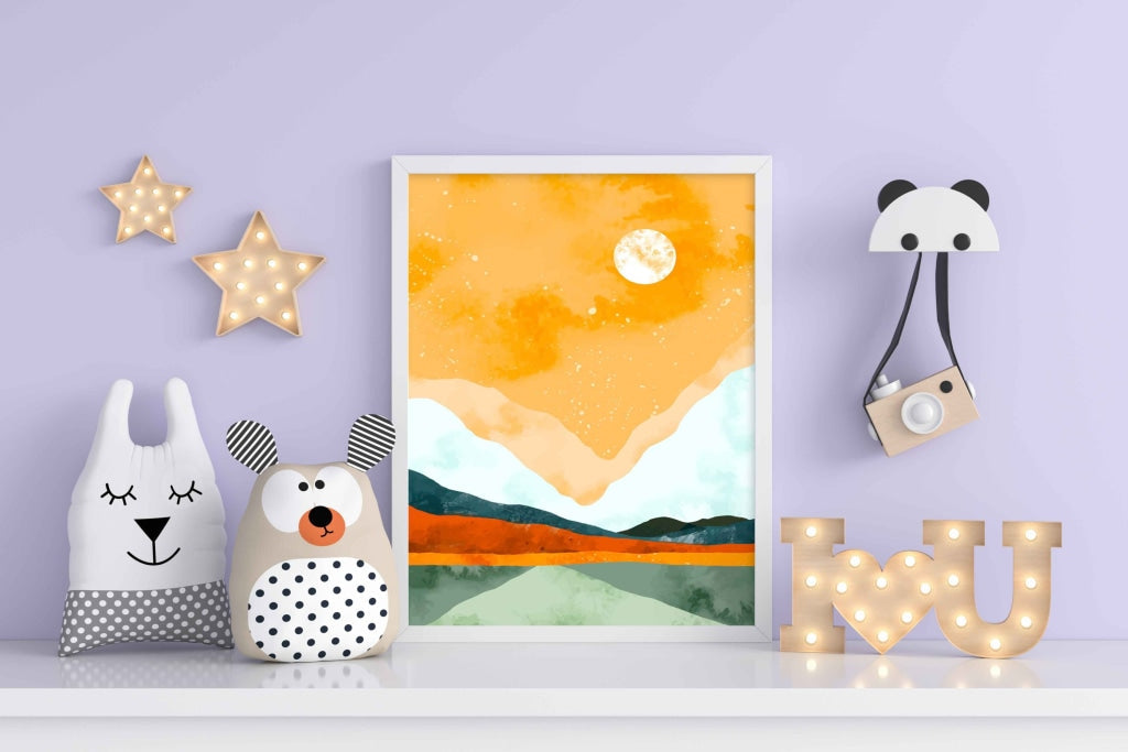The Colourful Sky - Abstract Art Frame For Wall Decor- Funkydecors Xs / White Posters Prints &