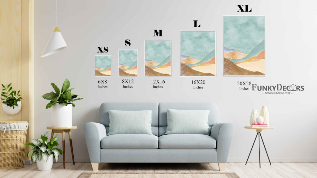 The Colourful Waves - Abstract Art Frame For Wall Decor- Funkydecors Posters Prints & Visual Artwork