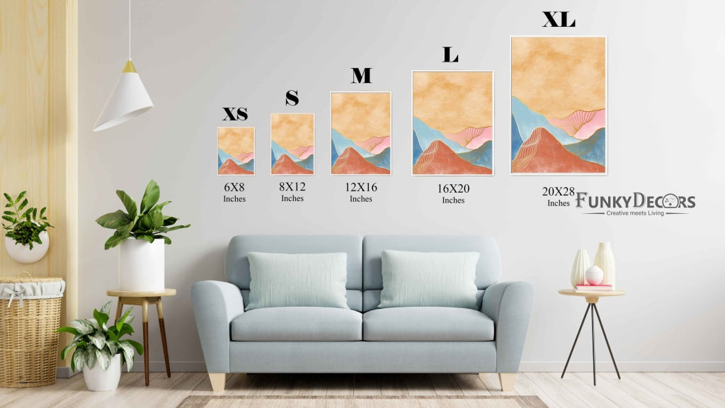 The Colourful Waves - Abstract Art Frame For Wall Decor- Funkydecors Posters Prints & Visual Artwork