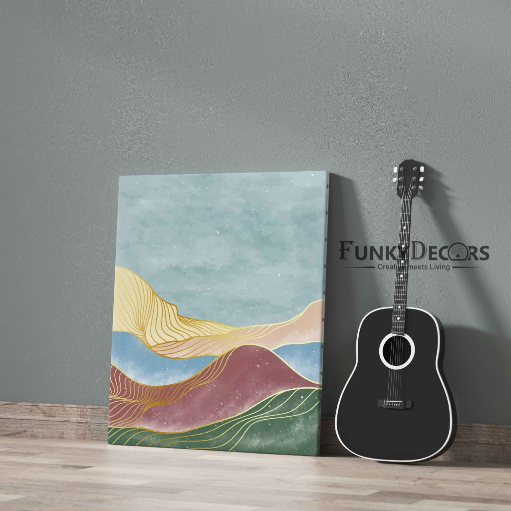 The Colourful Waves - Abstract Art Frame For Wall Decor- Funkydecors Posters Prints & Visual Artwork