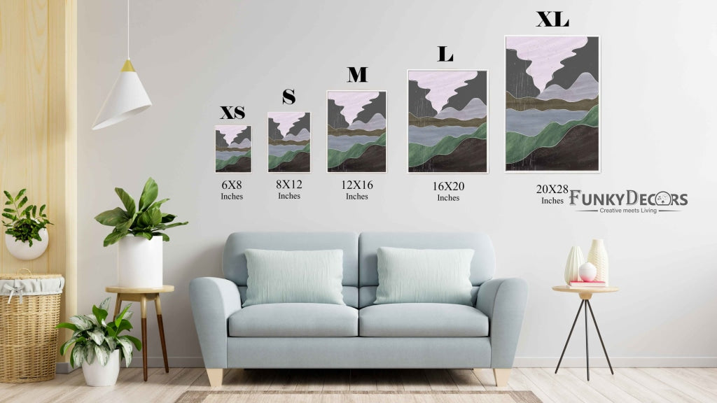 The Colourful Waves - Abstract Art Frame For Wall Decor- Funkydecors Posters Prints & Visual Artwork