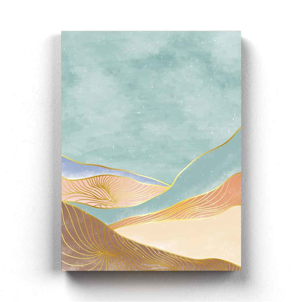 The Colourful Waves - Abstract Art Frame For Wall Decor- Funkydecors Xs / Canvas Posters Prints &amp;