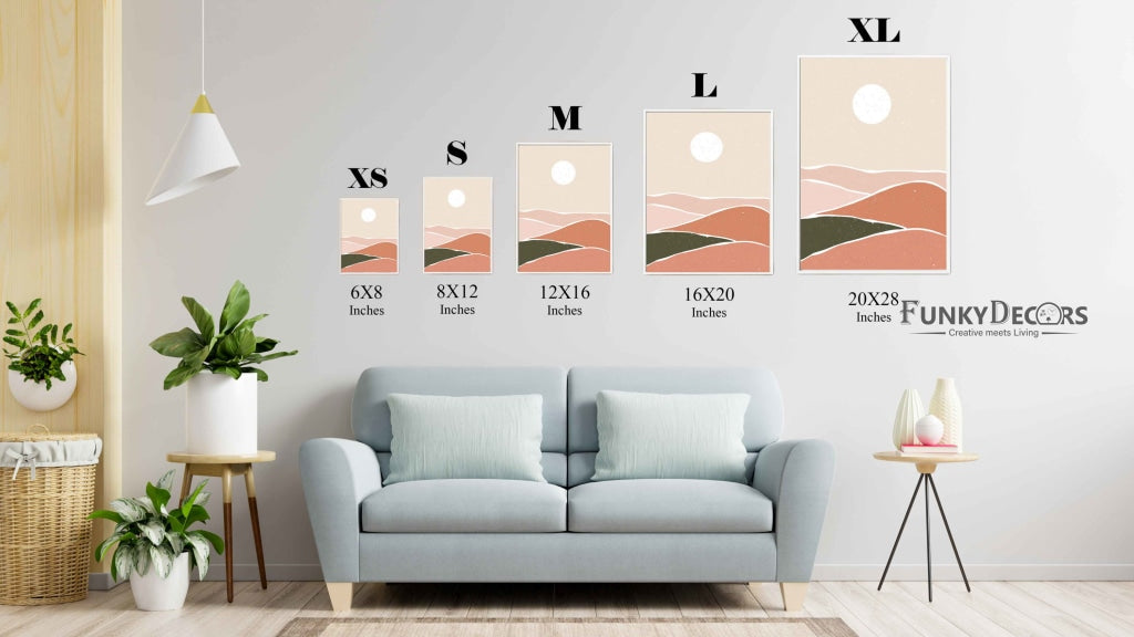 The Earthy Shades - Abstract Art Frame For Wall Decor- Funkydecors Posters Prints & Visual Artwork