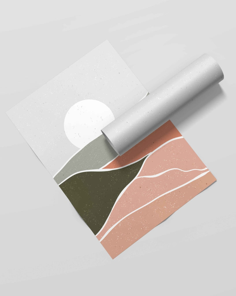 The Earthy Shades - Abstract Art Frame For Wall Decor- Funkydecors Xs / Roll Posters Prints &amp; Visual