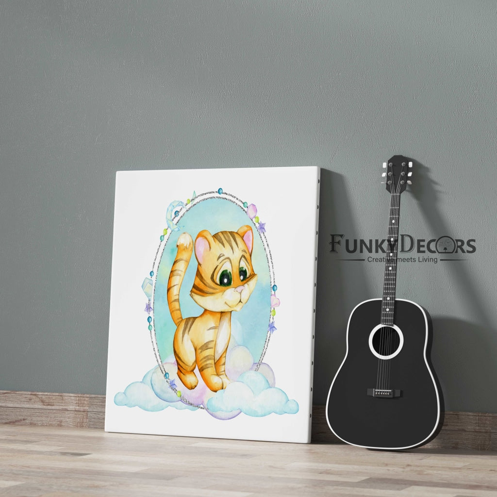 The Endearing Kitty - Nursery Art Frame For Wall Decor- Funkydecors Posters Prints &amp; Visual Artwork