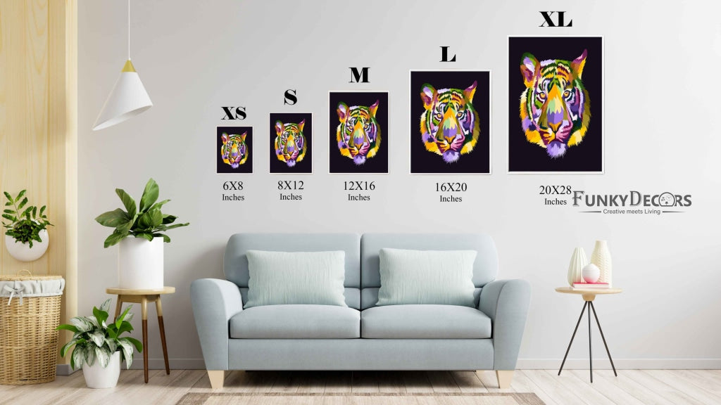 The Fearless Face - Animal Art Frame For Wall Decor- Funkydecors Posters Prints & Visual Artwork