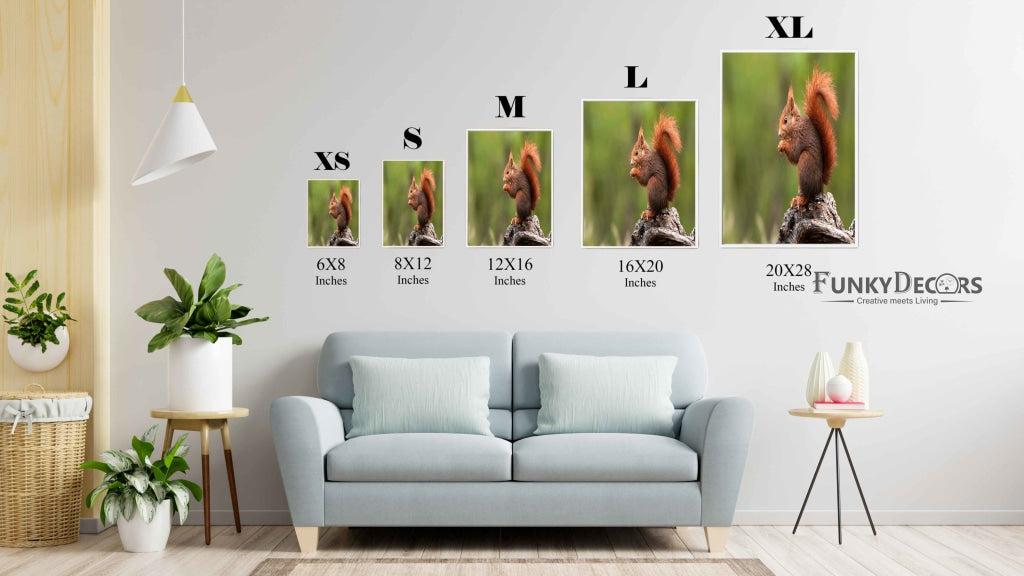 The Fluffy Tail - Animal Art Frame For Wall Decor- Funkydecors Posters Prints &amp; Visual Artwork