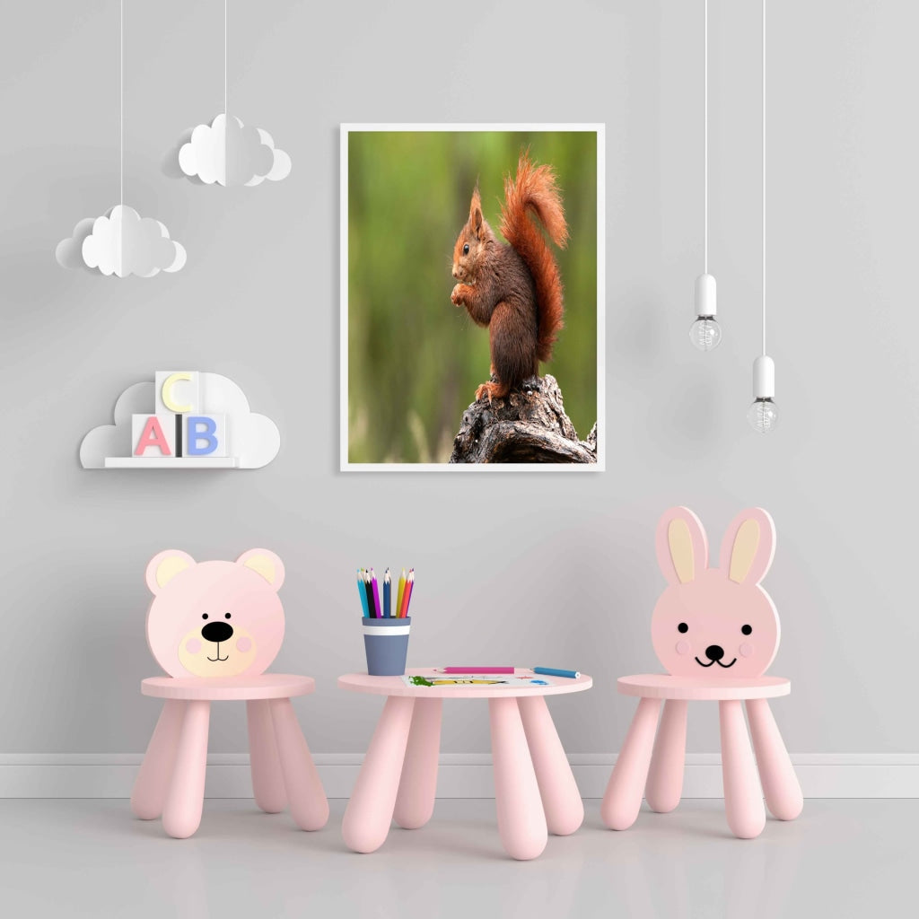 The Fluffy Tail - Animal Art Frame For Wall Decor- Funkydecors Xs / White Posters Prints &amp; Visual