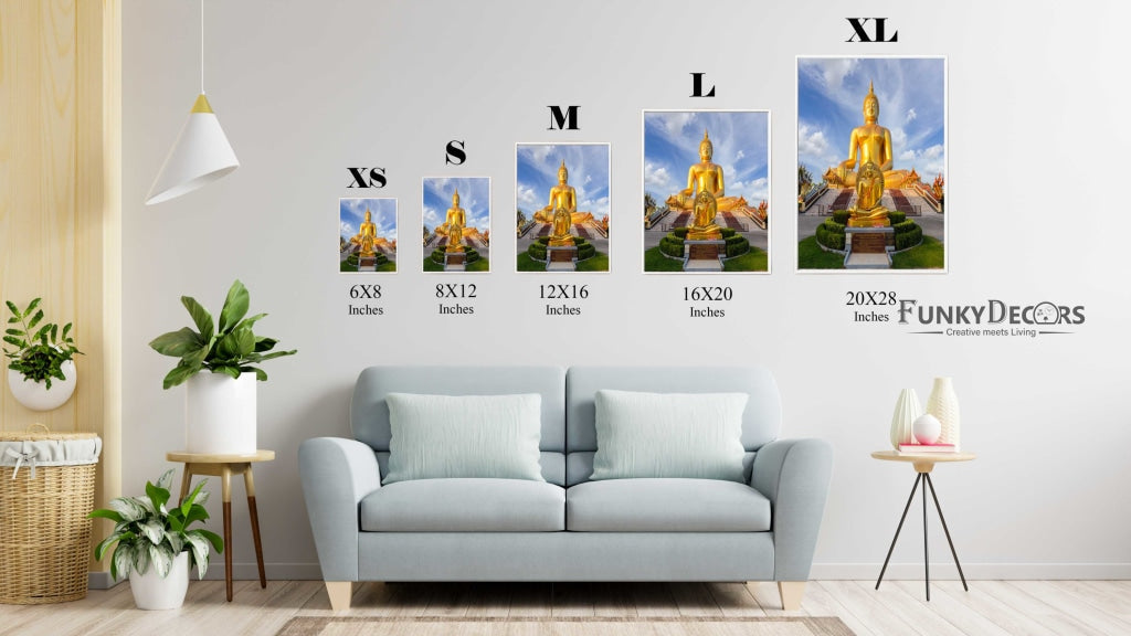 The Great Buddha - Spiritual Art Frame For Wall Decor- Funkydecors Posters Prints &amp; Visual Artwork