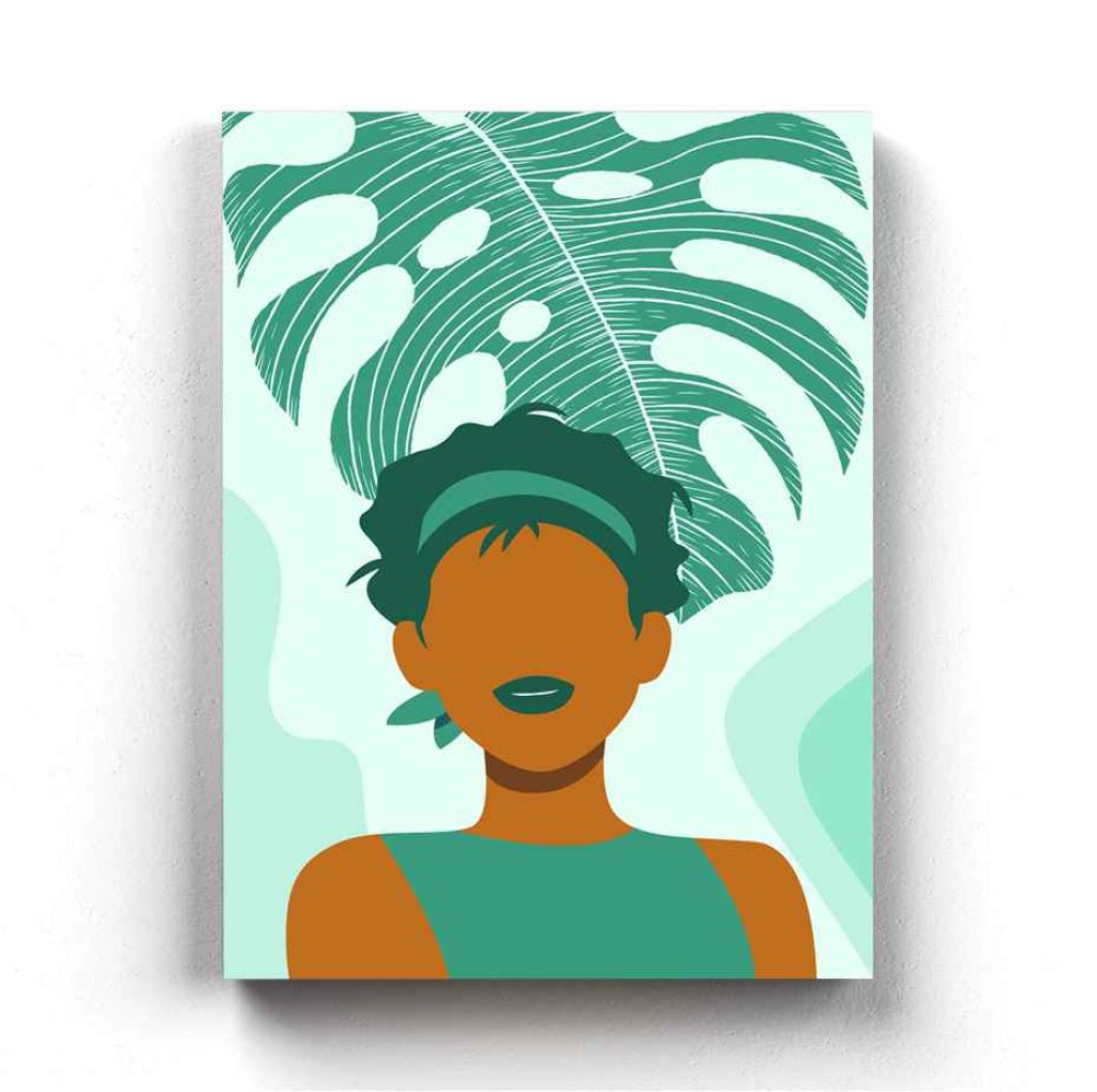 The Green Art - Women Portrait Frame For Wall Decor- Funkydecors Xs / Canvas Posters Prints & Visual