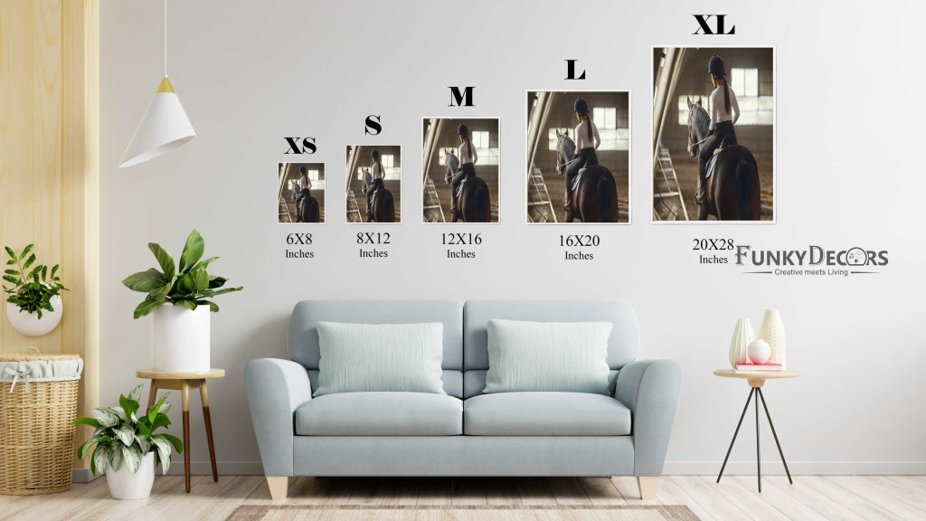 The Horse Rider - Sports Art Frame For Wall Decor- Funkydecors Posters Prints &amp; Visual Artwork