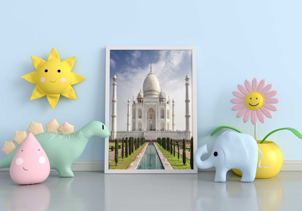 The Indian Revival - Architectural Art Frame For Wall Decor- Funkydecors Xs / White Posters Prints &
