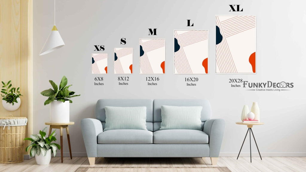 The Intersecting Lines Geometric Art Frame For Wall Decor- Funkydecors Posters Prints & Visual