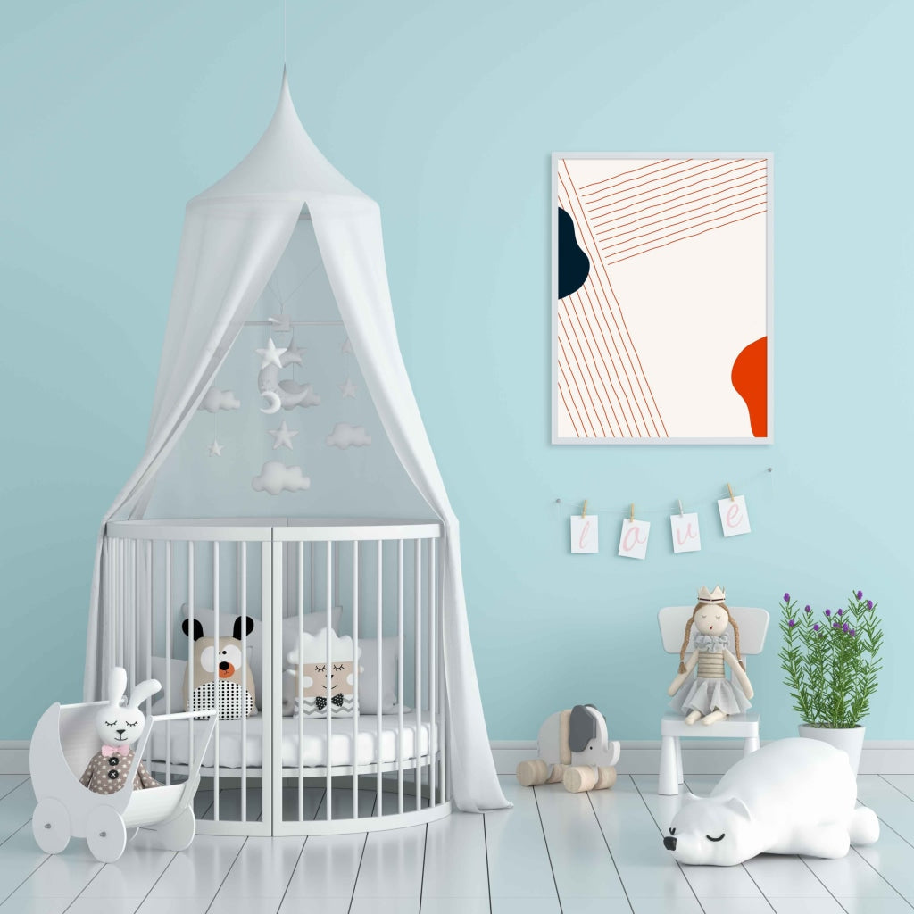 The Intersecting Lines Geometric Art Frame For Wall Decor- Funkydecors Xs / White Posters Prints &