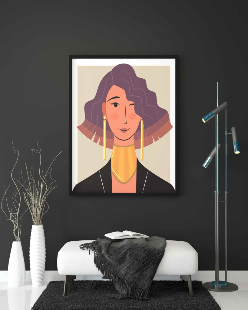 The Jewellery Art Portrait Frame For Wall Decor- Funkydecors Xs / Black Posters Prints & Visual
