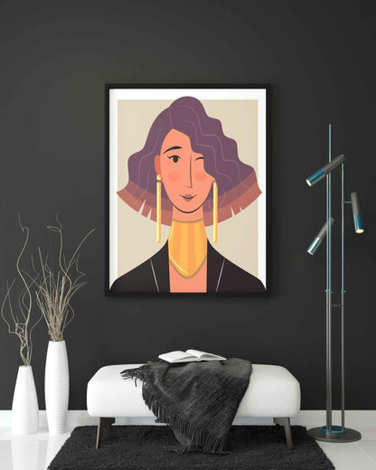 The Jewellery Art Portrait Frame For Wall Decor- Funkydecors Xs / Black Posters Prints & Visual