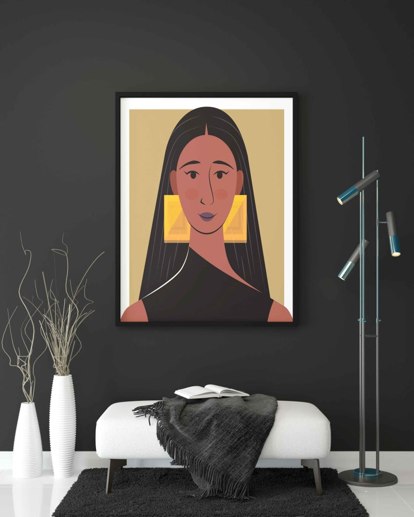 The Jewellery Art Portrait Frame For Wall Decor- Funkydecors Xs / Black Posters Prints &amp; Visual