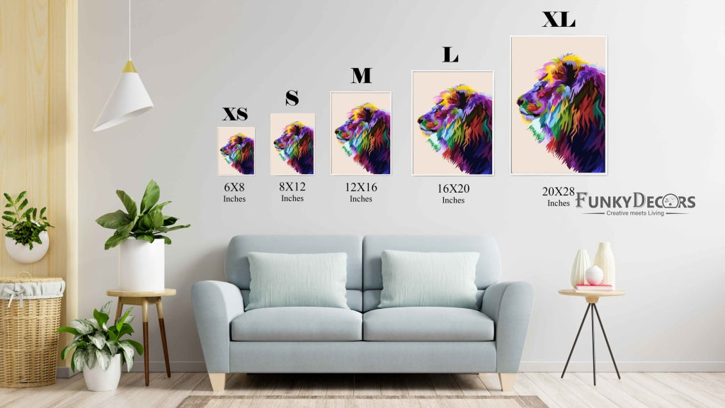 The Jungle King - Animal Art Frame For Wall Decor- Funkydecors Posters Prints &amp; Visual Artwork
