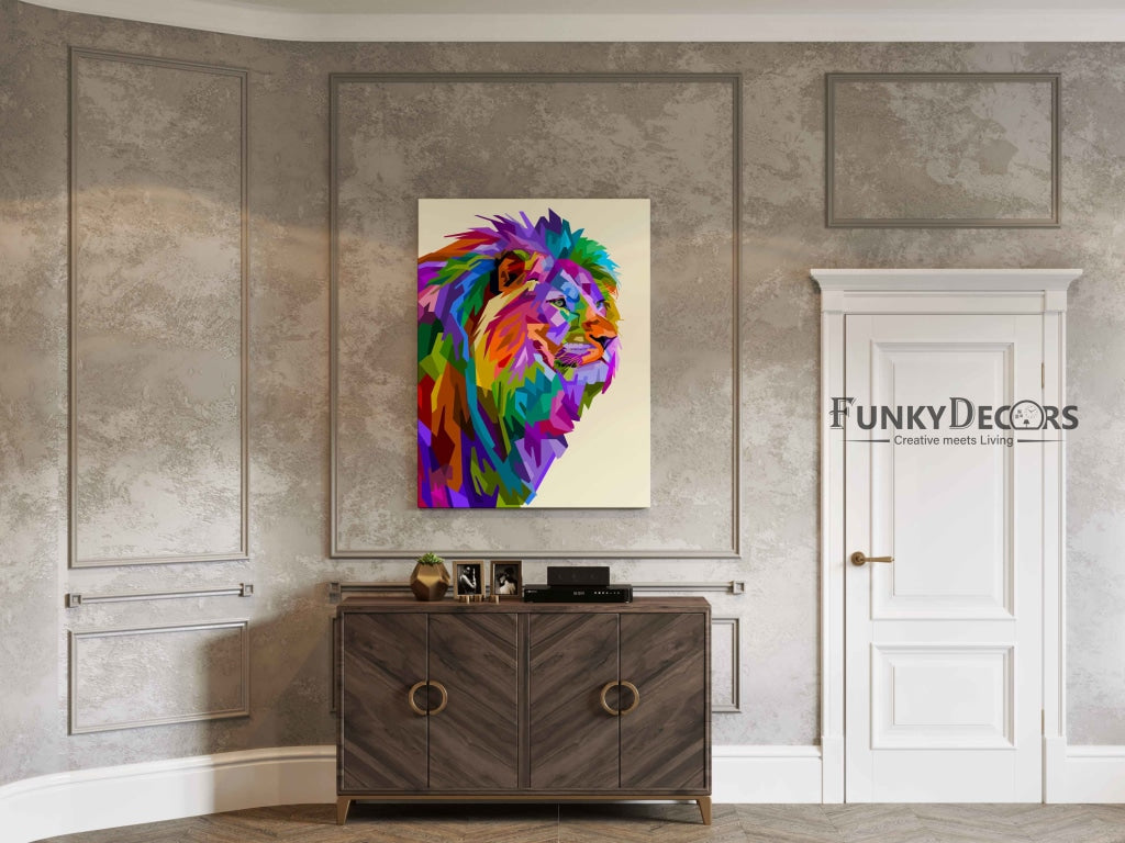 The Jungle King - Animal Art Frame For Wall Decor- Funkydecors Posters Prints &amp; Visual Artwork