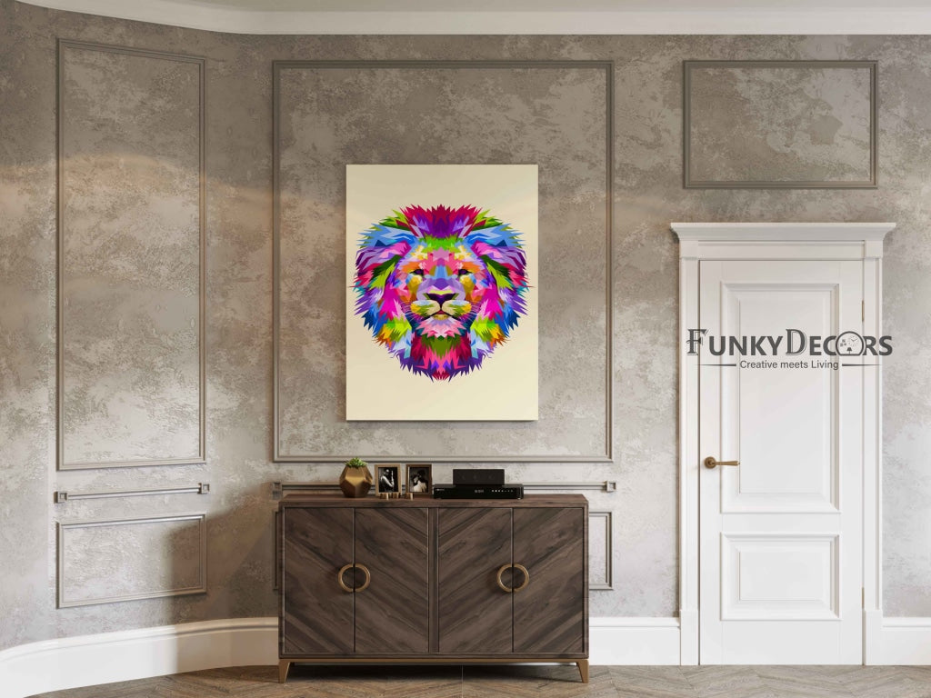 The Jungle King - Animal Art Frame For Wall Decor- Funkydecors Posters Prints &amp; Visual Artwork