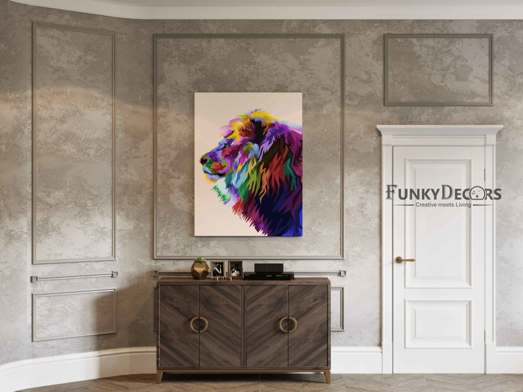 The Jungle King - Animal Art Frame For Wall Decor- Funkydecors Posters Prints &amp; Visual Artwork