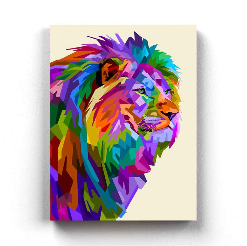 The Jungle King - Animal Art Frame For Wall Decor- Funkydecors Xs / Canvas Posters Prints &amp; Visual