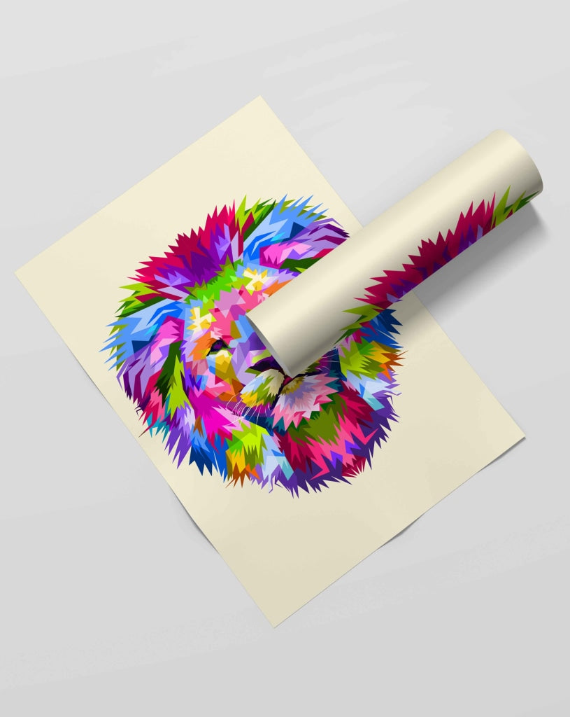 The Jungle King - Animal Art Frame For Wall Decor- Funkydecors Xs / Roll Posters Prints &amp; Visual