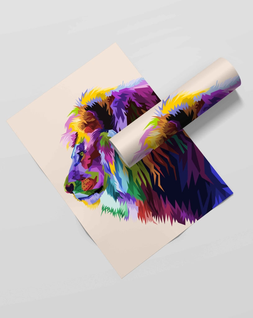 The Jungle King - Animal Art Frame For Wall Decor- Funkydecors Xs / Roll Posters Prints &amp; Visual