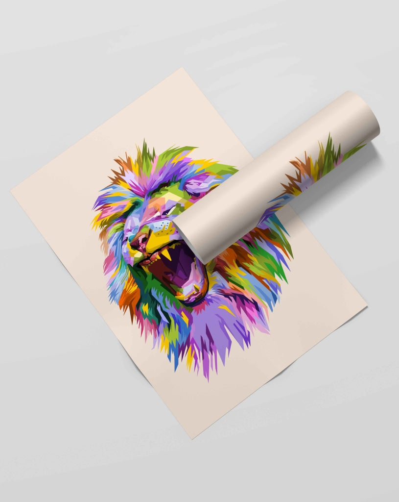 The Jungle King - Animal Art Frame For Wall Decor- Funkydecors Xs / Roll Posters Prints &amp; Visual