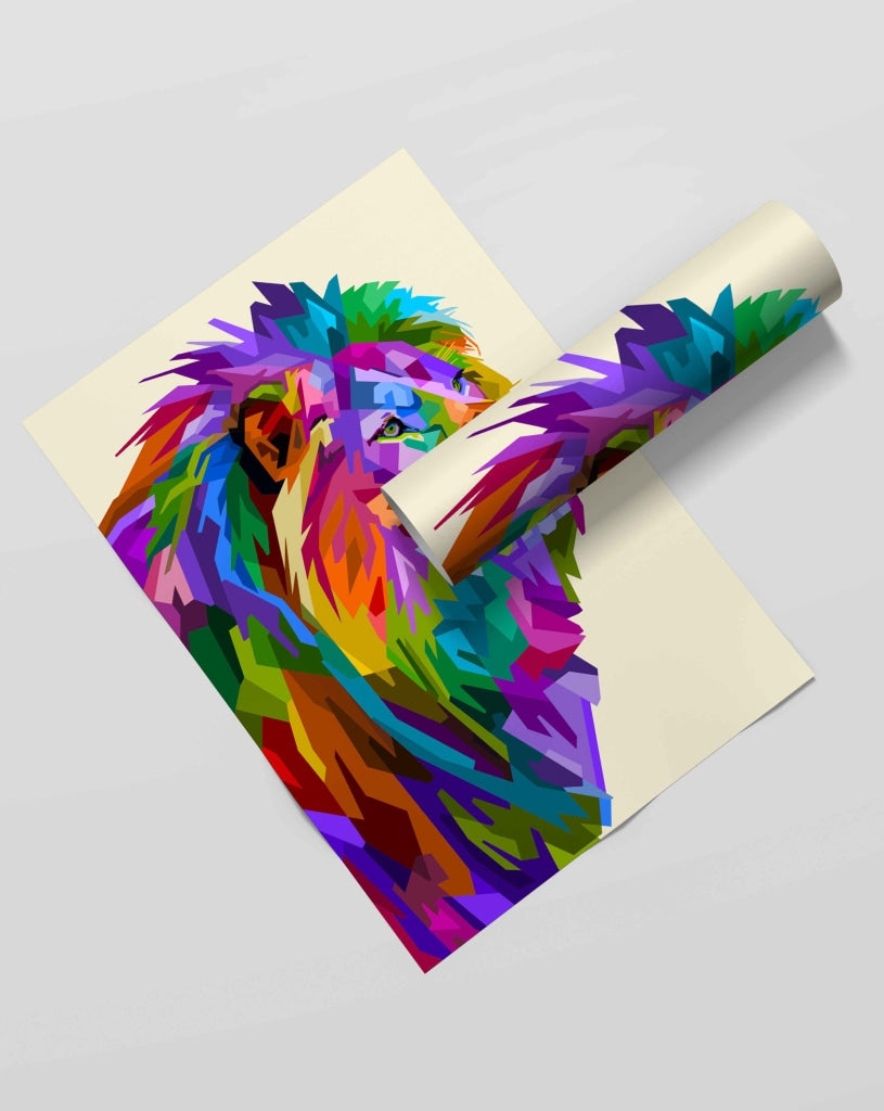 The Jungle King - Animal Art Frame For Wall Decor- Funkydecors Xs / Roll Posters Prints &amp; Visual