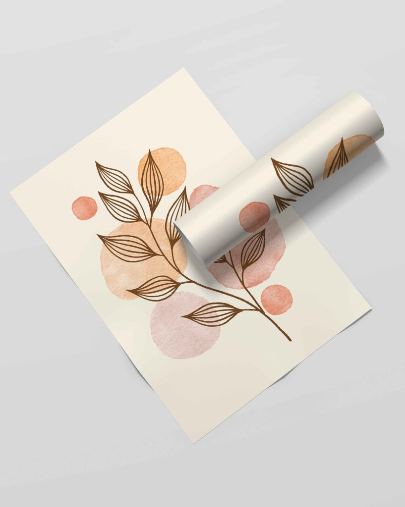 The Leaf Print - Nature Art Frame For Wall Decor- Funkydecors Xs / Roll Posters Prints &amp; Visual