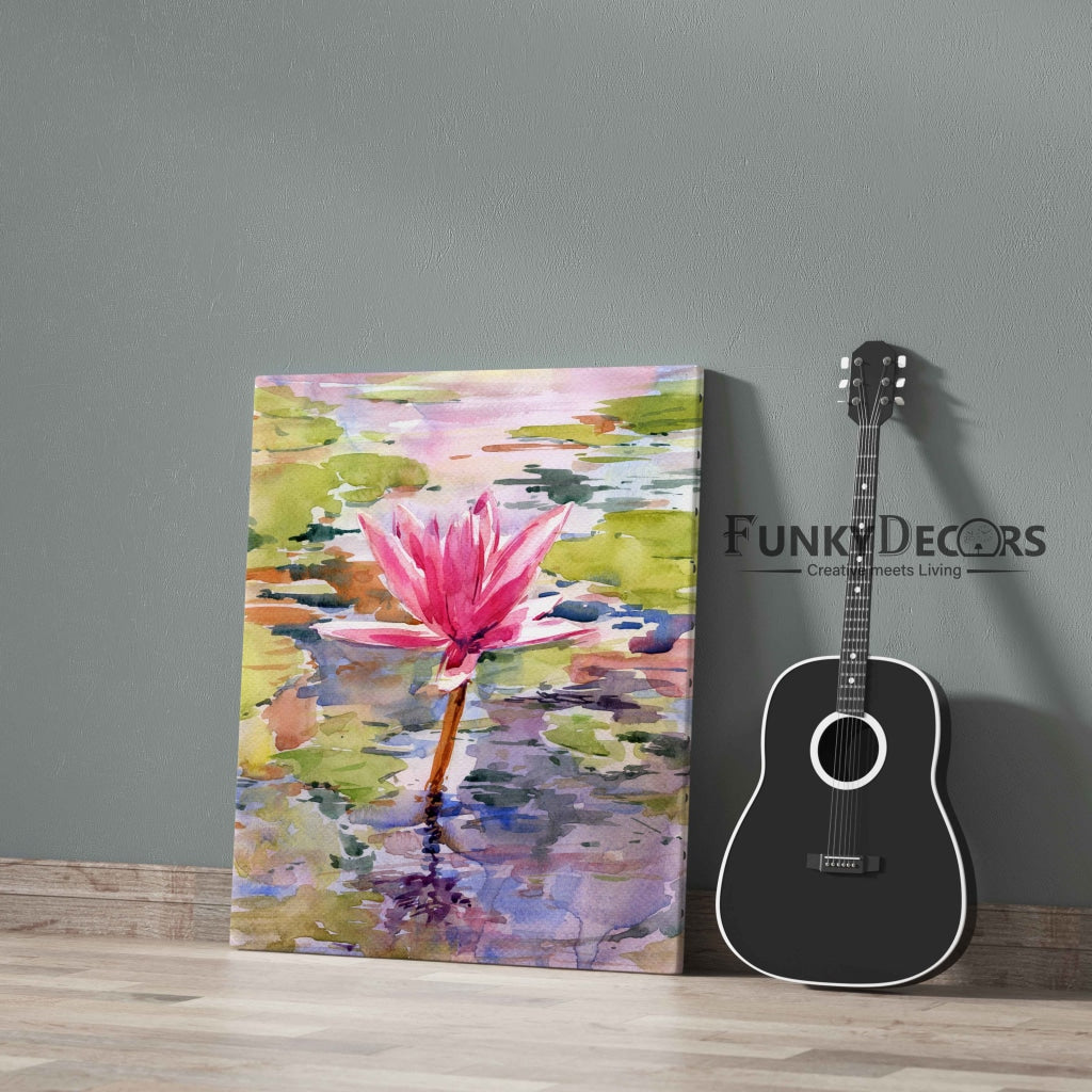 The Lotus Blooms - Nature Art Frame For Wall Decor- Funkydecors Posters Prints &amp; Visual Artwork